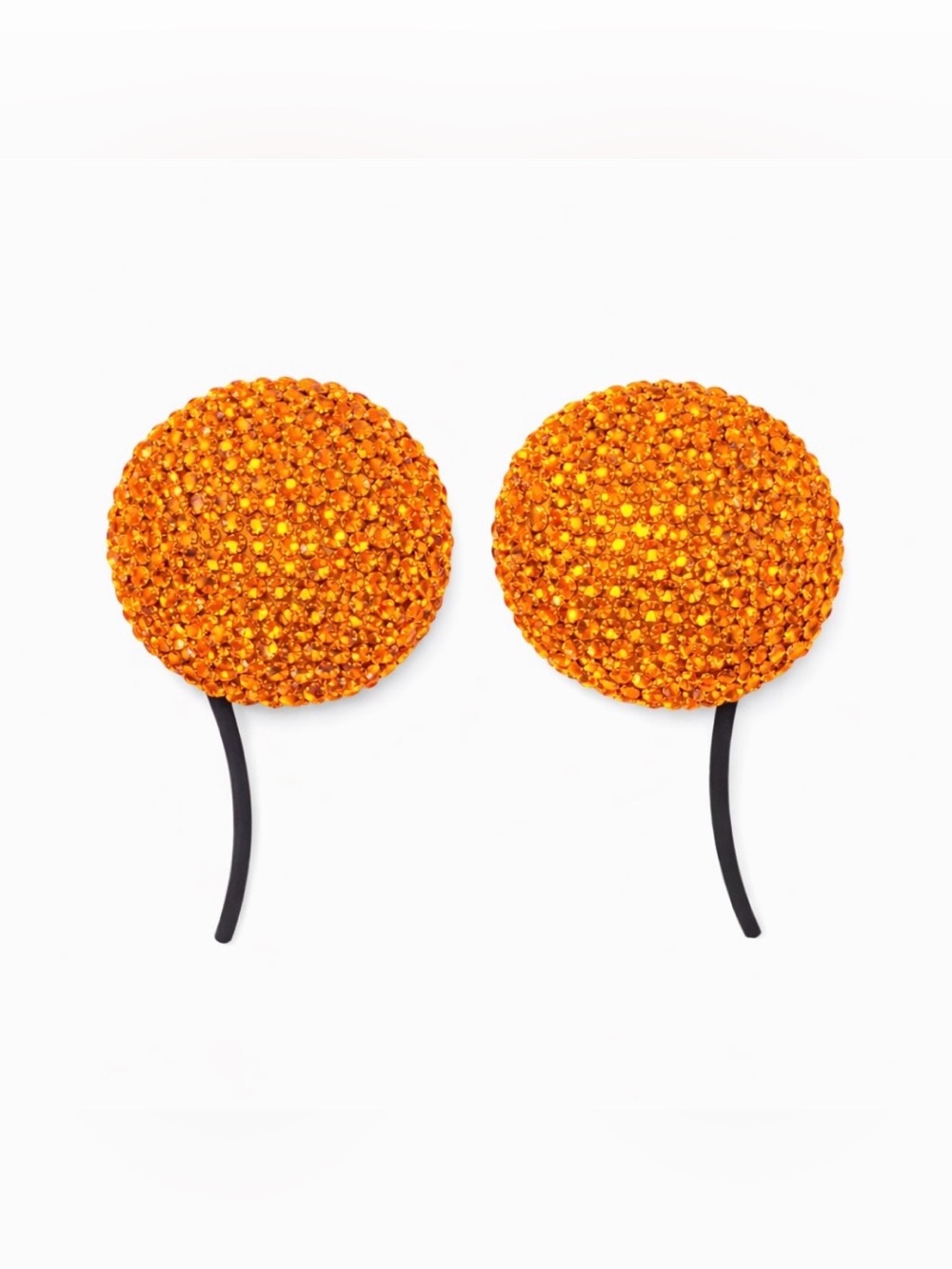 Orange Crystal Diamond Luxe Crystal Pasties Size Extra Large New